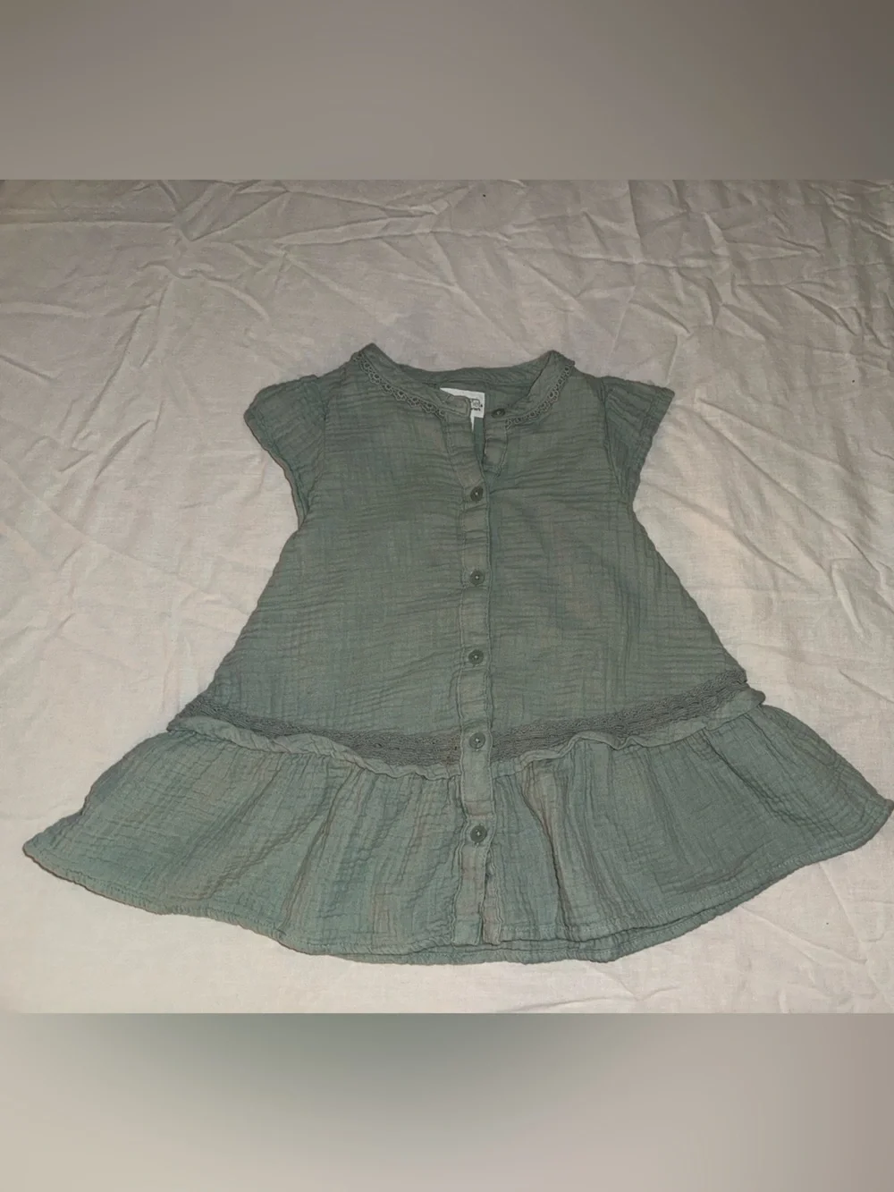 Carter's Little Planet Organic Mint Green Muslin Dress 24Months